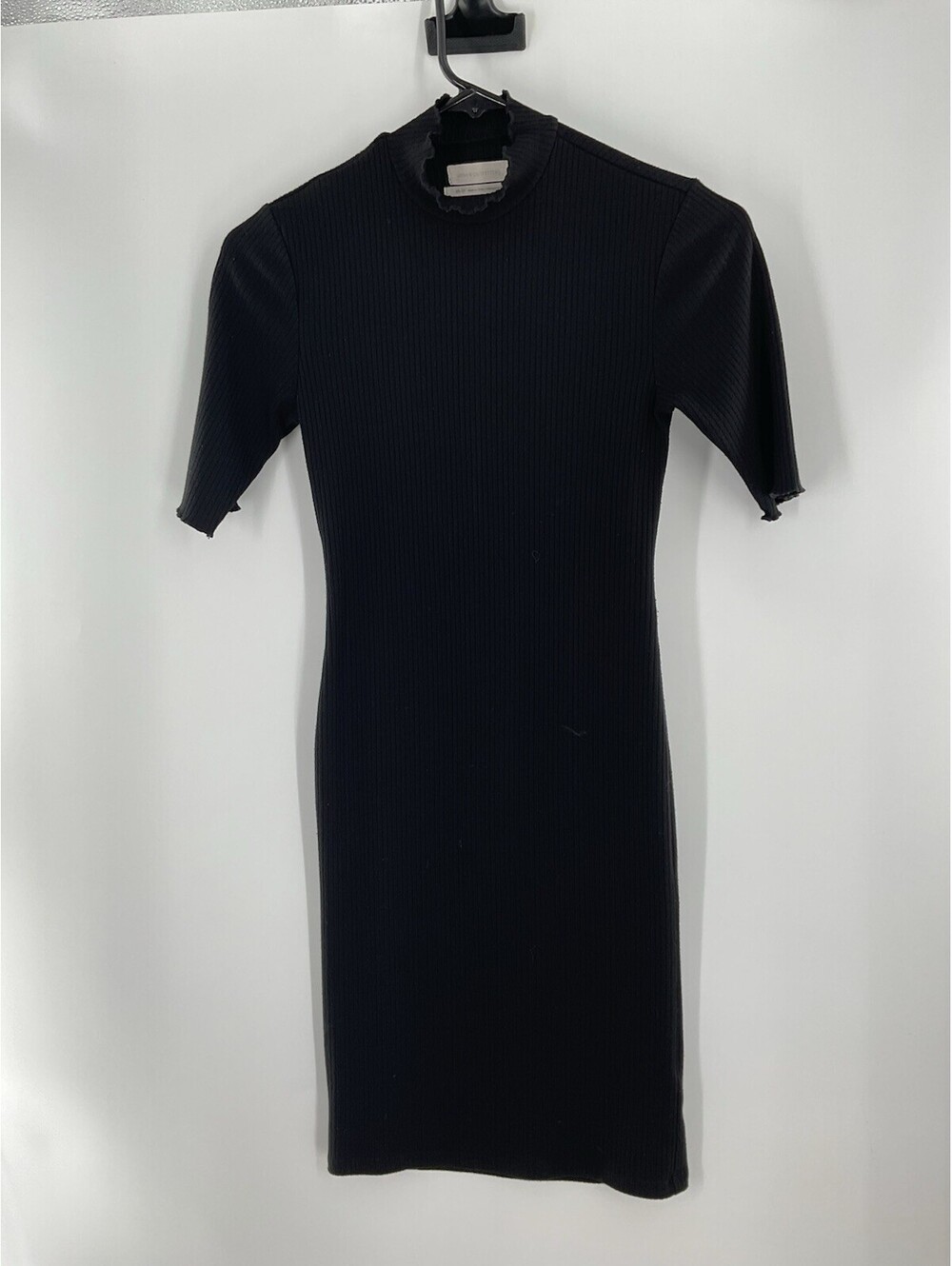 Urban Outfitters Women’s XS High Neck Black Knee Length Dress Body Con 116